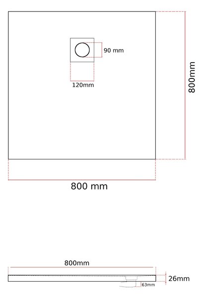 Gamma Erga Oldaf, SMC négyzet alakú zuhanytálca 80 x 80 cm, szürke matt, ERG-GMA-OL-8080G