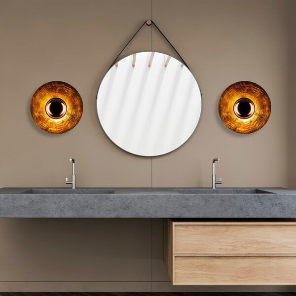 Rézszínű fali lámpa ø 38 cm Kurt – Opviq lights