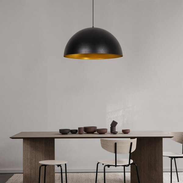Fekete függőlámpa fém búrával ø 60 cm Coppa – Opviq lights