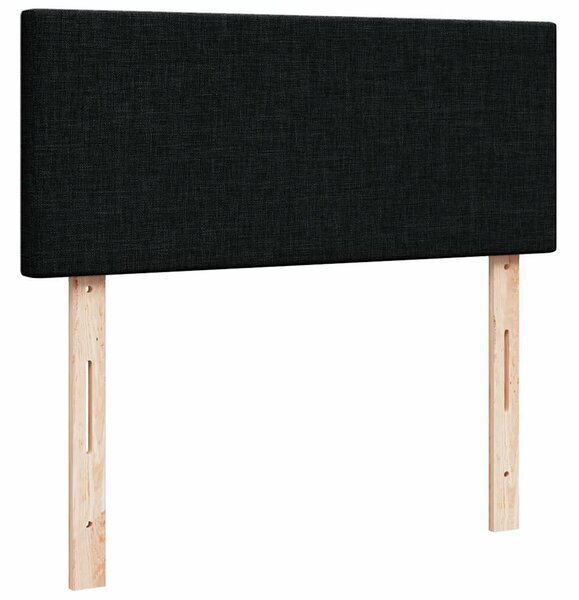 VidaXL Ottomán ágy matraccal fekete 120x190 cm szövet