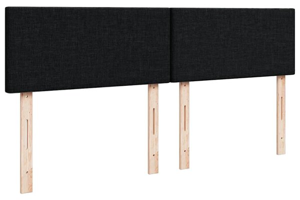 VidaXL Ottomán ágy matraccal & LED-ek Fekete 140x200 cm szövet