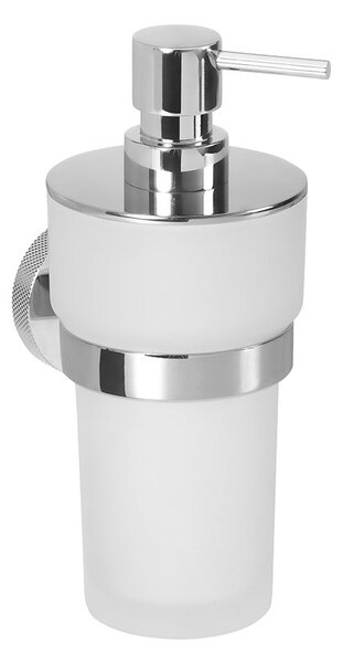 Sapho Sapho, LARISSA szappantartó 250 ml, tejüveg, króm, WS019