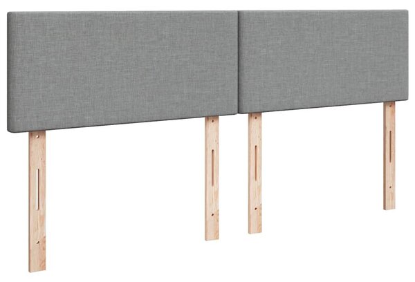 VidaXL Ottomán ágy matraccal világosszürke 160x200 cm szövet