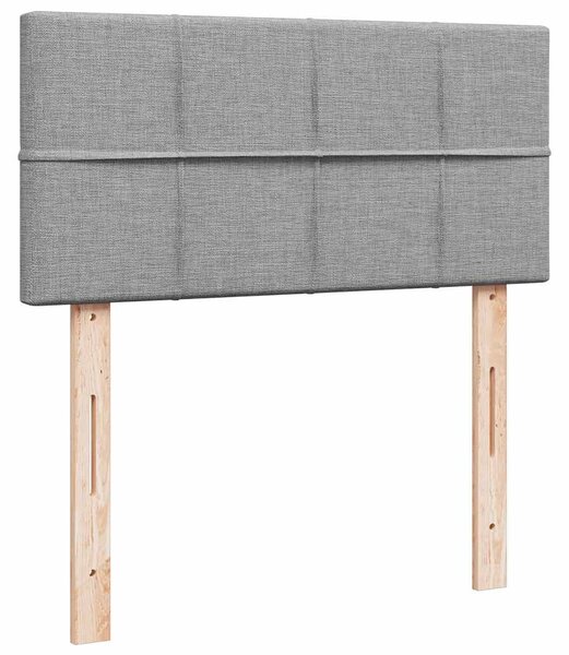 VidaXL Ottomán ágy matraccal világosszürke 90x200 cm szövet