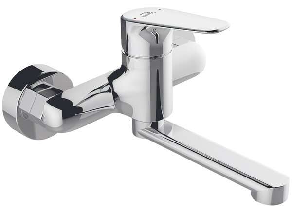 Laveo Rondo, falra szerelhető mosogató csaptelep h-127, króm, LAV-BLX_050D