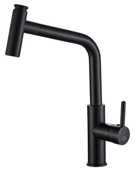 Laveo Toro, álló konyhai csaptelep h-390, fekete, LAV-BAX_769D