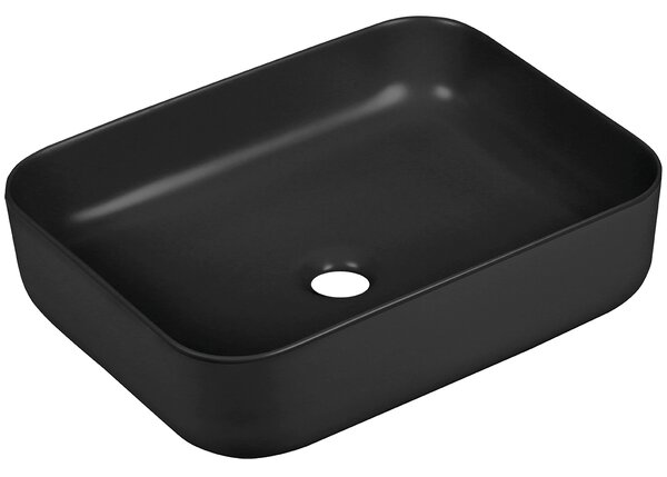 Laveo Mogami, kerámia munkalap mosogató 500x400x135mm, fekete matt, LAV-VUM_B250