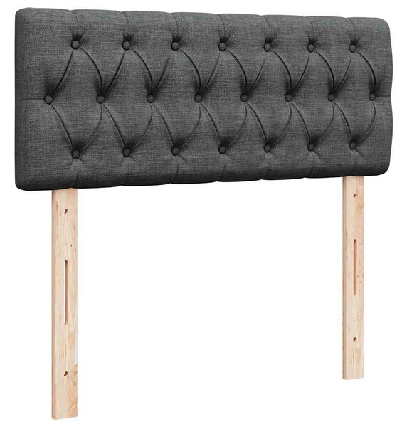 VidaXL Ottomán ágy matraccal sötétszürke 120x200 cm szövet