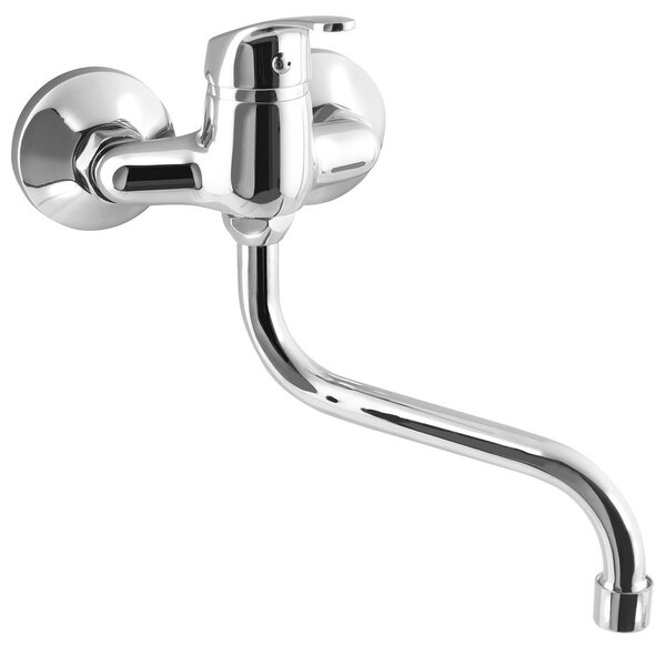Aqualine, AQUALINE 35 falra szerelhető csaptelep, 100mm-es távolság, kar-S, króm, 52232