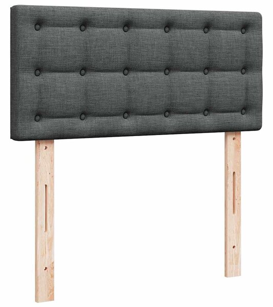 VidaXL Ottomán ágy matraccal sötét szürke 90x200 cm szövet
