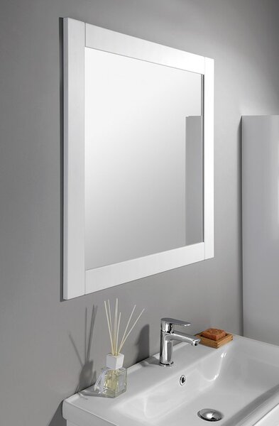 Aqualine Aqualine, FAVOLO tükör keretben 80x80cm, fehér matt, FV080
