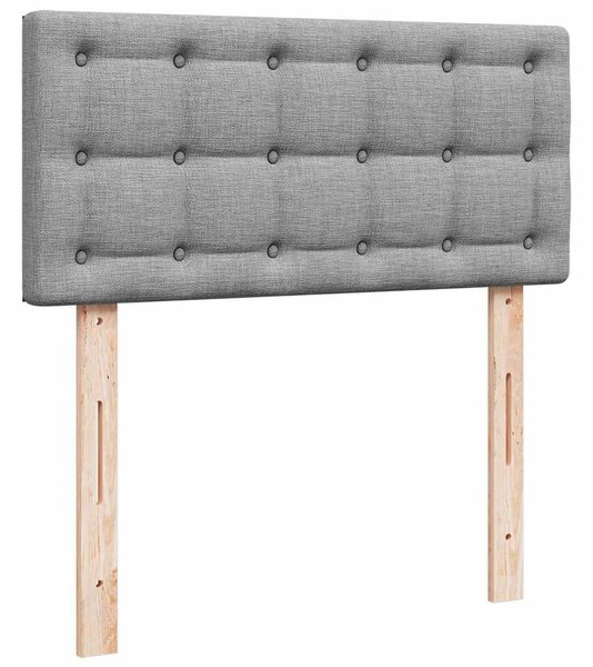 VidaXL Ottomán ágy matraccal világosszürke 100x200 cm szövet