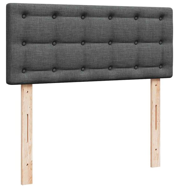VidaXL Ottomán ágy matraccal sötétszürke 120x200 cm szövet