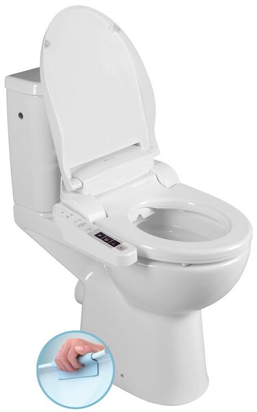 Sapho Sapho, HANDICAP WC kombi emelt ülés elektronikus bidével BLOOMING EKO PLUS, Perem nélküli, hátsó hulladék, fehér, NB-1160D-1