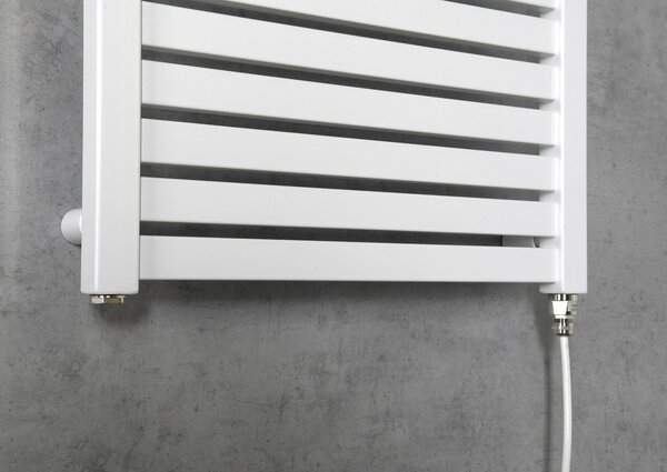 Aqualine Aqualine, TONDI-E elektromos fűtőelem, egyenes, 450x970 mm, 300 W, fehér, DE450T