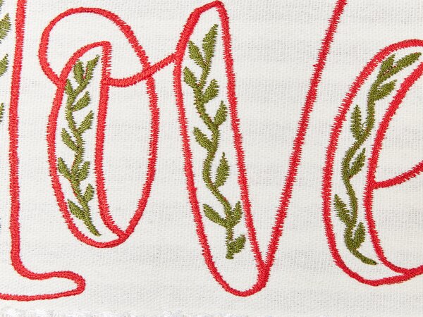 2 db díszpárna ALSINE Pamut 30 x 50 cm Piros Csíkos