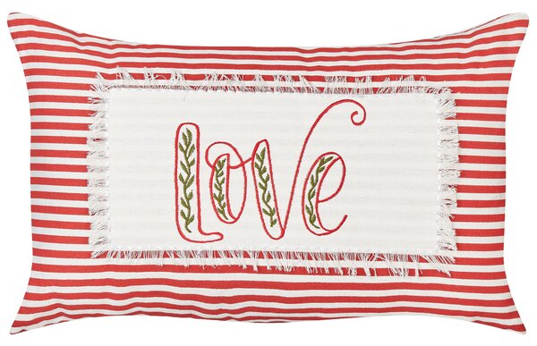 2 db díszpárna ALSINE Pamut 30 x 50 cm Piros Csíkos