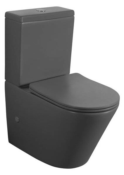 Sapho Sapho, DARIO RIMLESS WC kombi csésze tartállyal, alsó/hátsó hulladék, fehér, PC1012WRGR