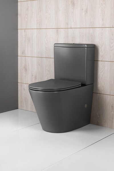 Sapho Sapho, DARIO RIMLESS WC kombi csésze tartállyal, alsó/hátsó hulladék, fehér, PC1012WRGR