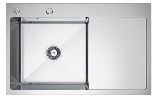 Erga HD, 1 kamrás acél mosogató 780x490x210 mm, bal, acél, ERG-MLS-HD7849L