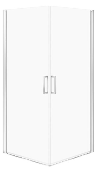 Cersanit Moduo, 2 szárnyas zuhanykabin 80 (ajtó) x 80 (ajtó) x 195 cm, 6 mm átlátszó üveg, króm profil, S601-477