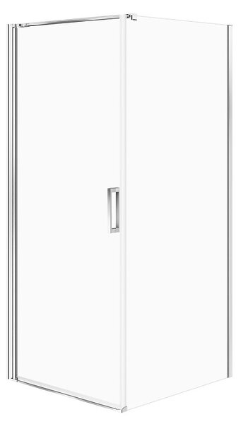 Cersanit Moduo, 1 szárnyú zuhanykabin 80 (ajtó) x 80 (fal) x 195 cm, 6 mm átlátszó üveg, króm profil, S601-479