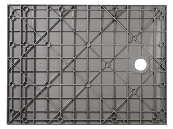 Erga Hyper, SMC zuhanytálca 80x80x2,6 cm + szifon, matt szürke, ERG-V06-SMC-8080S-GR