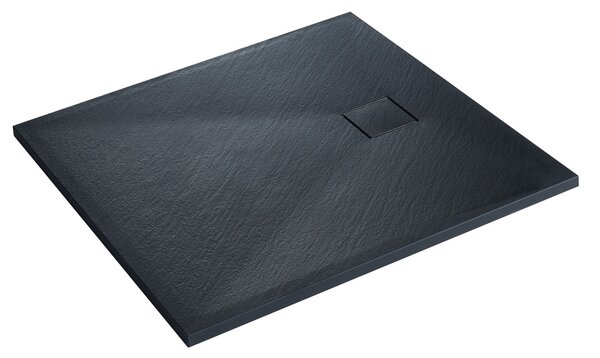 Erga Hyper, SMC zuhanytálca 70x70x2,6 cm + szifon, fekete matt, ERG-V06-SMC-7070S-BK