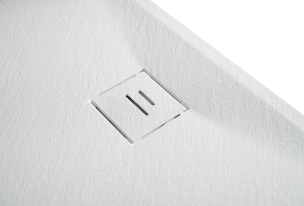 Erga Hyper, SMC zuhanytálca 90x70x2,6 cm + szifon, fehér matt, ERG-V06-SMC-7090S-WH