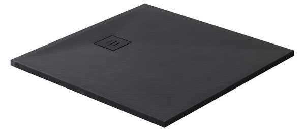 Erga Hyper, SMC zuhanytálca 70x70x2,6 cm + szifon, fekete matt, ERG-V06-SMC-7070S-BK