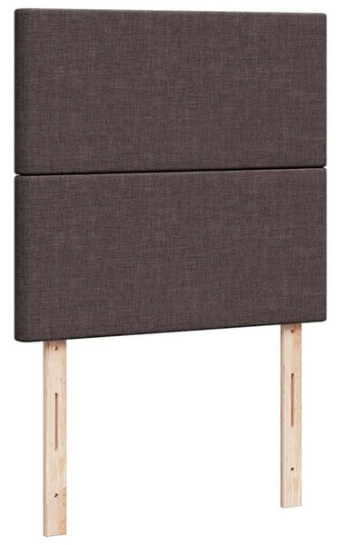 VidaXL Ottomán ágy matraccal sötétbarna 90x200 cm szövet