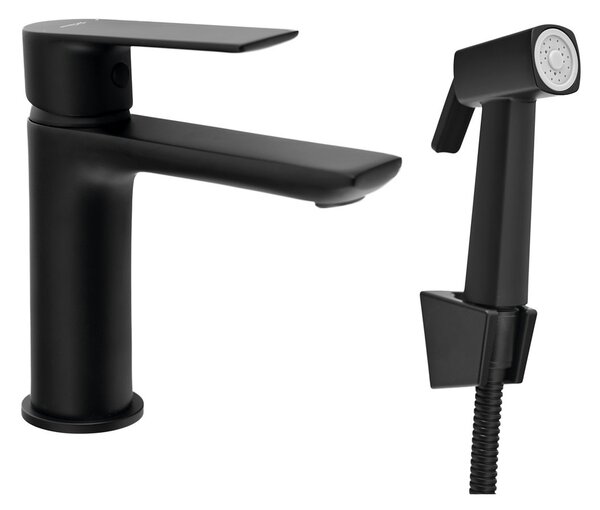 Aqualine Aqualine, Mosócsaptelep bidé spray-vel, fekete, SK401B