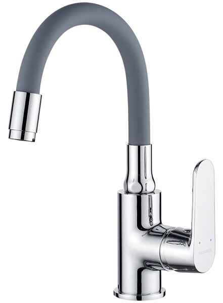 Kuchinox Dima, mosdócsap flexibilis kifolyóval h-280, szürke-króm, LAV-BQD_021D