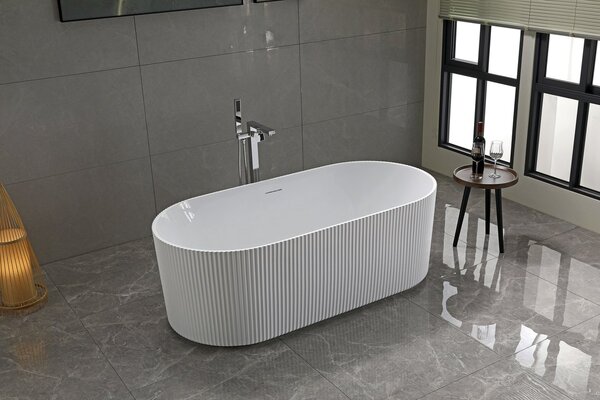 Aqualine Aqualine, TURIA szabadon álló kád 170x80cm, fehér, E2780