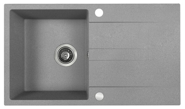 Kuchinox Laut, 1 rekeszes gránit mosogató 760x440x174 mm + szifon, szürke, LAV-SBZ_511Y