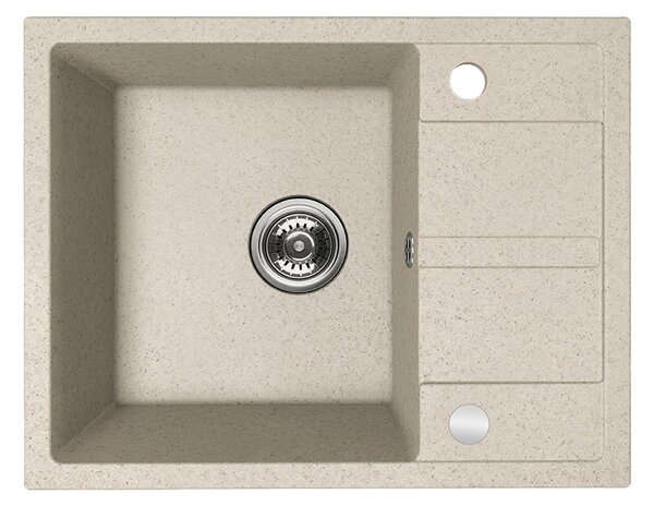 Kuchinox Viti, 1 rekeszes gránit mosogató 560x440x175 mm + szifon, bézs, LAV-SBX_413Y