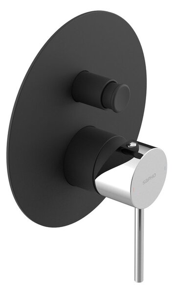 Sapho Sapho, ULTRAMIX rejtett zuhanycsaptelep, 2 kimenet, matt fekete/króm, UT042BC