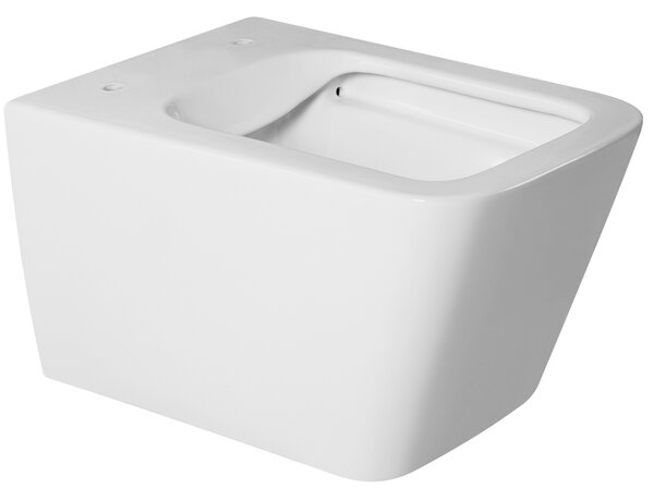 Gamma Mut, falra akasztható wc csésze 51x36 cm Perem nélküli, lassan eső ülőfelülettel, fényes fehér, GMA-MUT-202