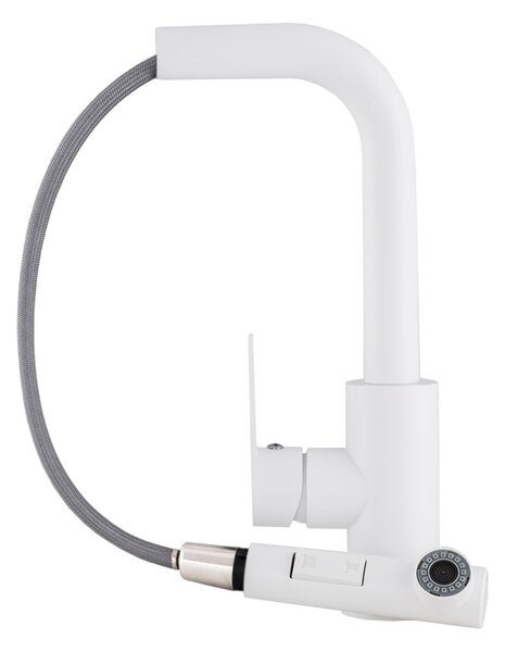 Gamma Side 2, önálló mosogatócsaptelep kihúzható kifolyóval h-300, fehér, GMA-BSE2-WH