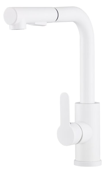 Gamma Side 2, önálló mosogatócsaptelep kihúzható kifolyóval h-300, fehér, GMA-BSE2-WH