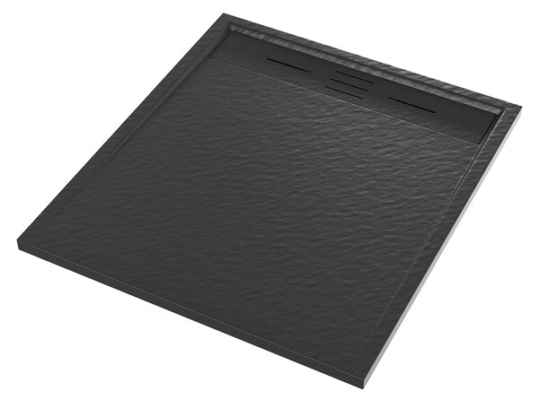 Gamma Erga Almac, SMC zuhanytálca 90 x 80 x 3 cm, fekete matt, ERG-GMA-AL-8090BK