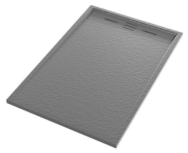 Gamma Erga Almac, SMC zuhanytálca 120 x 80 x 3 cm, szürke matt, ERG-GMA-AL-80120G