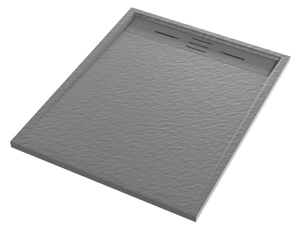 Gamma Erga Almac, SMC zuhanytálca 100 x 80 x 3 cm, szürke matt, ERG-GMA-AL-80100G