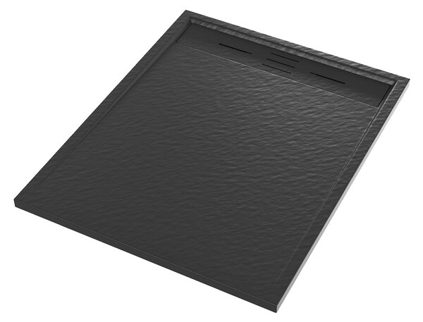 Gamma Erga Almac, SMC zuhanytálca 100 x 80 x 3 cm, fekete matt, ERG-GMA-AL-80100BK