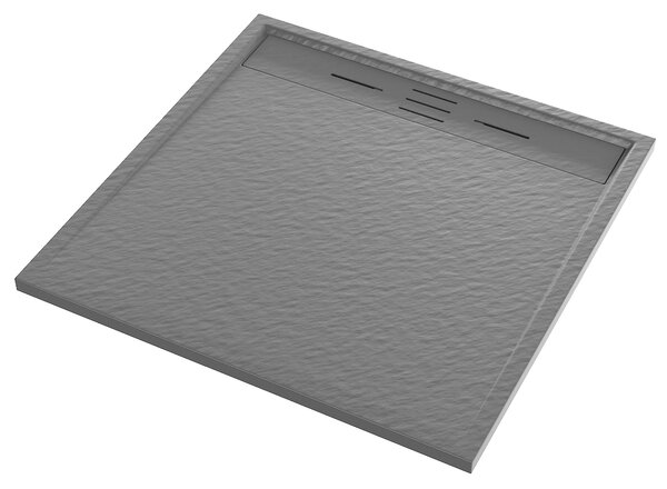 Gamma Erga Almac, SMC zuhanytálca 90 x 90 x 3 cm, szürke matt, ERG-GMA-AL-9090G