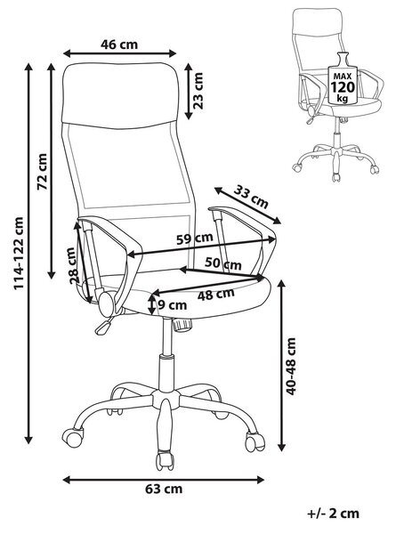 Irodai szék DESIGN Fekete