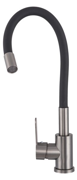 Gamma Flex 2000, önálló mosogató csaptelep rugalmas karral, fekete-grafit, GMA-BFX-2000GM