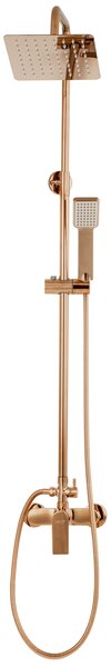 Gamma Rossa, falra szerelhető zuhanygarnitúra egykaros csapteleppel, rose gold, GMA-BRAZN-RGD