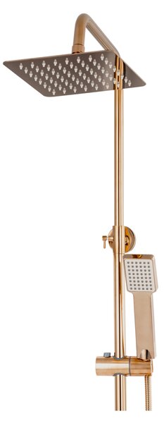 Gamma Rossa, falra szerelhető zuhanygarnitúra egykaros csapteleppel, rose gold, GMA-BRAZN-RGD