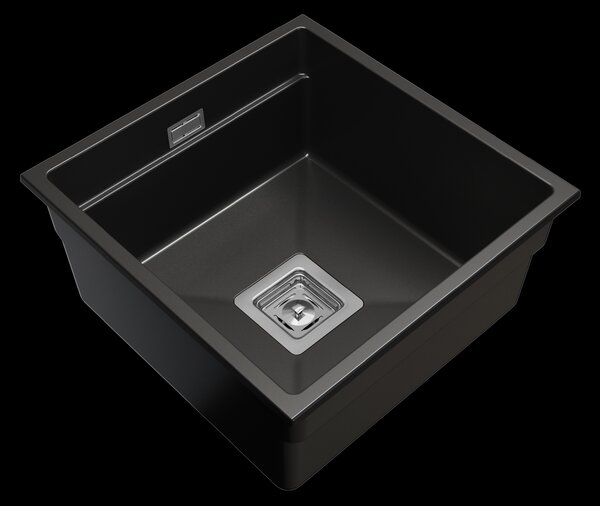 Gamma Decor 4445, 1 rekeszes gránit mosogató 440x450x215 mm, fekete, GMA-ZLE000128